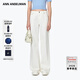 ANN ANDELMAN官方直營(yíng)2026新款基礎款白色牛仔褲棉質(zhì)褲腳毛邊直筒闊腿褲 白色 S
