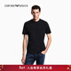 EMPORIO ARMANI/阿瑪尼官方旗艦新款男士圓領(lǐng)短袖純色休閑重磅T恤26年春季 【合身版】海軍藍色/字母 S  (推薦：120-135斤)