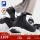 FILA 斐樂(lè )官方男鞋戶(hù)外鞋2025冬新款探險家3高幫加絨跑步鞋運動(dòng)鞋 駿馬黑-BA 41