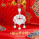 中國黃金（CHINA GOLD）福運平安鎖足銀長(cháng)命銀項圈寶寶銀手鐲三件套新生嬰兒滿(mǎn)月周歲禮物 足銀平安鎖寶寶款精選款【京速達】