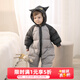 巴厘小豬嬰兒羽絨服冬季連體衣男女寶三防風(fēng)衣連帽加厚保暖外出服寶寶冬裝 魔法小黑龍 80cm