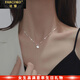 法蔻（farcoko）品牌項鏈女士銀閃鉆氣質(zhì)鎖骨鏈單鉆時(shí)尚飾品情人節生日禮物送女友 閃鉆項鏈（素雅銀色） -【精美高檔禮盒】