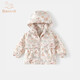 班喜迪女童外套春秋款2026新款寶寶春季連帽風(fēng)衣兒童衣服洋氣春裝小童裝