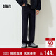 森馬（Semir）牛仔褲男貓須做舊復古寬松直筒褲2025秋冬長(cháng)褲子經(jīng)典109725124103