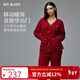 mybody商場(chǎng)同款睡衣女紅色新年款半邊絨中厚可外穿家居服套裝 熾語(yǔ)紅 L