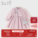 戴維貝拉女童連衣裙秋裝女寶寶漢服中國風(fēng)裙子網(wǎng)紗公主裙
