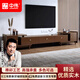 中偉實(shí)木電視柜可伸縮新中式現代節約地柜客廳矮柜儲物收納低柜胡桃色