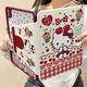 HelloKitty720°旋轉ipad保護套2025新年款11代亞克力9/10代防彎air7/6凱蒂貓 N9029-三折旋轉亞克力酒紅+鋼化膜 iPad2025(11英寸)11代