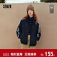 森馬（Semir）[商場(chǎng)同款]外套女蕾絲運動(dòng)風(fēng)2025秋oversize立領(lǐng)夾克101525108020