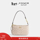 蔻馳（COACH）奧萊女包經(jīng)典標志老花NOLITA 19號手袋麻將包腋下單肩包手提包 IM/沙黃色/粉筆白色