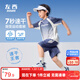 左西男童套裝速干運動(dòng)夏裝2025新款兒童短袖籃球服兩件套潮 藍色 140