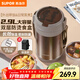 蘇泊爾（SUPOR）保溫飯盒大容量316不銹鋼多層密封學(xué)生上班族分層飯盒超長(cháng)保溫 【暮咖灰】+餐勺 2.9L