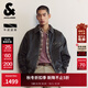 杰克·瓊斯（JACK&JONES）男生秋季百搭皮衣夾克2025年新款潮流翻領(lǐng)長(cháng)袖復古外套225310006 E06黑橄欖 M （175）