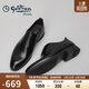 金利來(lái)（Goldlion）男鞋商務(wù)正裝鞋休閑鞋簡(jiǎn)約西裝鞋舒適男士皮鞋567810183ABB黑色41