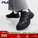 斐樂(lè )（FILA）官方男鞋貓爪6老爹鞋運動(dòng)鞋鞋子黑色休閑鞋 黑/影黑灰-BD 41