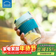 樂(lè )扣樂(lè )扣（LOCK&LOCK）咖啡杯耐熱玻璃水杯子男女學(xué)生便攜式雙飲吸管杯隨手杯350ML綠色