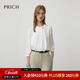 PRICH簡(jiǎn)約淡人氣質(zhì)飄帶圓領(lǐng)七分袖襯衫2025秋季新款肌理感上衣女 39象牙白色 M (165)