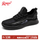 強人運動(dòng)休閑鞋透氣網(wǎng)面戶(hù)外跑步鞋夏季特大碼男鞋 JDD73276 黑 47碼
