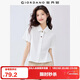 佐丹奴短款襯衫女夏季純棉府綢通勤風(fēng)翻領(lǐng)襯衣女短袖05345468