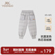 英氏（YEEHOO）【商場(chǎng)同款】?jì)和鸾q褲子秋冬季保暖寶寶抗菌羽絨褲超韌絨 薄霧灰【85%白鴨絨】 110 cm-充絨量33g
