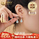中國黃金（CHINA GOLD）葫蘆銀耳環(huán)女2026新款福祿雙全女款時(shí)尚耳飾情人節生日禮物送女友 翡翠葫蘆耳飾-品牌禮盒