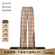 博柏利（BURBERRY）女款棉質(zhì)休閑褲長(cháng)褲拖地褲女裝禮物女 80405971 典藏米色黑色Vintage格紋 L /品牌原碼 10