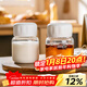 格娜斯胖胖杯豆漿杯迷你玻璃杯女便攜水杯帶刻度牛奶咖啡杯果汁小杯子