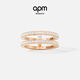 APM Monaco密鑲雙層戒指女幾何簡(jiǎn)約前衛指環(huán)生日送女友禮物新年禮物 密鑲雙層戒指（建議拍大一碼） 56碼