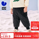 迷你巴拉兒童羽絨褲新款男女童寶寶外穿秋冬款白鴨絨保暖褲子【三防】 【三防拒水絨】曜石黑 120 cm 充絨量36.2g