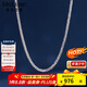meluxe美奈 鉑金項鏈 PT950白金素鏈肖邦鏈 女生輕奢小眾新年禮物 【彈簧扣】約1.55g-45cm