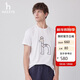 哈吉斯（HAZZYS）男裝 夏季上衣男精致大狗圖案圓領(lǐng)短袖T恤男ASTZE0BBE62