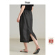 旅途原品（ltyp）日單半身裙香云紗黑標系列 100%真絲極簡(jiǎn)氣球裙百搭春季 檀木黑-香云紗 L
