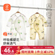 貝瑞加（Babyprints）嬰兒連體衣2件裝男女寶寶夏季輕薄哈衣純棉護肚爬服柔軟 果熊59