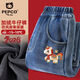 小豬班納（PEPCO）小豬班納馬年兒童加絨褲子男童牛仔褲冬季2026新款休閑褲大童冬裝 【加絨】牛仔藍/彩色馬K 160 160【推薦體重78-92斤】