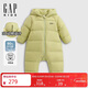 蓋璞嬰兒2025秋季新款logo羽絨連帽暗扣開(kāi)襠連體衣兒童裝805380