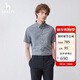 哈吉斯（HAZZYS）男裝 夏季男士襯衣純色商務(wù)通勤短袖襯衫男ATCZK1BBF52