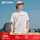 FILA FUSION斐樂(lè )潮牌男子針織短袖衫2025秋季時(shí)尚休閑純棉T恤