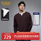 卡賓【280G重磅平紋】T恤男假兩件雙層領(lǐng)設計易打理秋季長(cháng)袖T恤