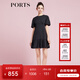 PORTS寶姿女裝春夏款寬松休閑短袖短款連衣裙SD8D008PFQ070 黑色 M (6)