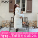 VHLK輕奢潮牌女裝羽絨服女2025冬季新款中長(cháng)款白鴨絨保暖加厚連帽外套 米白色 S (80-120斤左右)