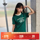 adidas宋雨琦同款復古純棉印花圓領(lǐng)短袖T恤女夏季阿迪達斯三葉草 森林綠     L