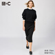 優(yōu)衣庫合作款/女裝羅紋針織裙481733 09 黑色 M