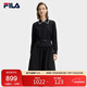 FILA 斐樂(lè )官方楊冪同款女子連衣裙2025年時(shí)尚休閑寬松收腰翻領(lǐng)連身裙
