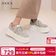 玖詩(shī)（JOOC）板鞋女松糕底增高時(shí)尚休閑鞋女2026春季新款磨砂感低幫運動(dòng)鞋8258 燕麥色 38