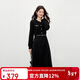 秋水伊人優(yōu)雅百搭絲絨感裙子2025年冬季新年戰袍復古經(jīng)典小香風(fēng)連衣裙