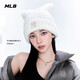 MLB帽子男女帽子25秋冬季新款毛線(xiàn)帽針織帽貓耳帽3ABNB1156-50CRS