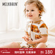Milkbarn春夏嬰兒衣服 3-24月新生兒短袖短褲連體服寶寶哈衣爬服 牧舍 80cm (12-18m)