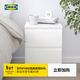 宜家（IKEA）KULLEN庫倫儲物柜兩斗抽屜柜床頭柜臥室柜子收納柜置物柜 白色