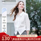 betu女裝2025夏季新款襯衫舒適棉質(zhì)梭織前后收褶設計上衣2507T27 白色 M
