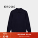 ERDOS【精紡】翻領(lǐng)雙提套衫商務(wù)休閑厚款百搭針織衫男羊絨衫 藏藍 XL 180/100A